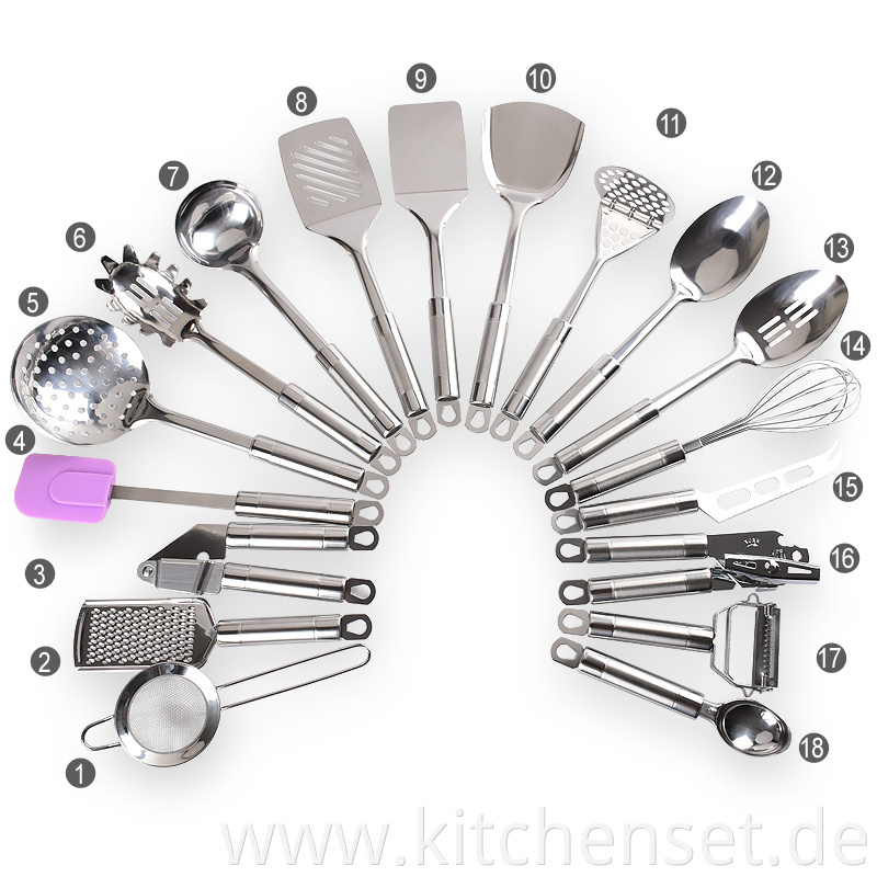 Kitchen Utensil Set Stainless Steel